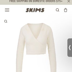 SKIMS cozy knit wrap top